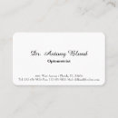 Search for optician business cards Optometrist