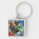 Search for number one square key rings Justice league