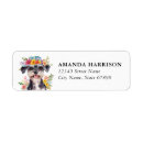 Search for miniature schnauzer return address labels Watercolor