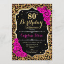 Search for pink cheetah birthday invitations Leopard