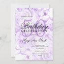 Search for purple white 50th birthday invitations Flowers