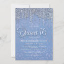 Search for damask sweet 16 invitations Blue