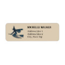 Search for flying witch return address labels Vintage