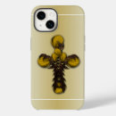 Search for floral cross iphone cases Gold