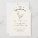 Search for goose birthday invitations Whimsical dreamy script calligraphy