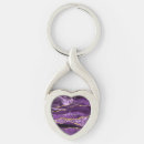 Search for glitter heart key rings Purple