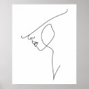 Search for abstract woman art posters Black and white