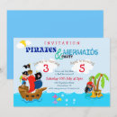Search for mermaid and pirate birthday invitations Pirates