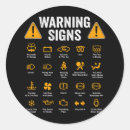 Search for funny warning sign stickers Driving