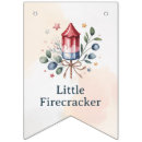 Search for 4th of july bunting flags Little firecracker