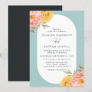 Search for mint and yellow wedding invitations Floral