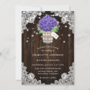 Search for purple hydrangea wedding invitations Mason jar