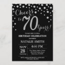 Search for silver confetti invitations Black and silver