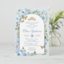 Search for baby blue quinceanera invitations Butterflies