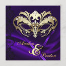 Search for venetian masquerade invitations Purple