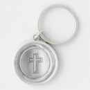 Search for silver cross key rings Catholic