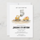 Search for boy construction birthday invitations Under construction party