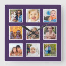 Search for square clocks Family photo keepsake