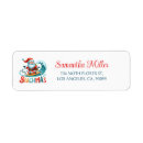 Search for beach christmas return address labels Santa