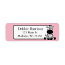Search for pink zebra return address labels Jungle