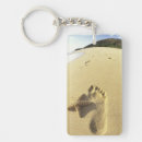 Search for footprints in the sand key rings Coast