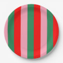 Search for pink christmas plates Stripes