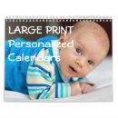 Search for large print calendars Kids
