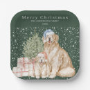 Search for dog christmas plates Watercolor