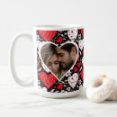 Search for black and white flower mugs Hearts