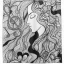 Search for black woman shower curtains Background