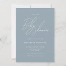 Search for dusty blue baby shower invitations Minimalist