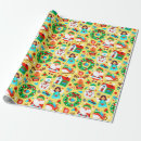 Search for yellow christmas wrapping paper Santa