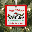 Search for panda christmas tree decorations Santa