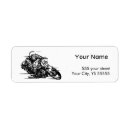 Search for biker return address labels Vintage
