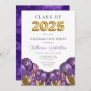 Search for purple and gold graduation invitations College grad