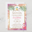 Search for flamingo sweet 16 invitations Hawaiian