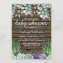 Search for wood baby shower invitations Succulent