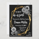 Search for til death do us bridal shower invitations Black and white
