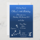 Search for capricorn birthday invitations Blue