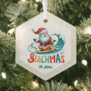 Search for santa on the beach christmas tree decorations Surfing