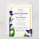 Search for purple calla lily wedding invitations Floral