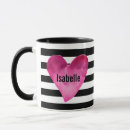 Search for black heart pattern mugs Stripes
