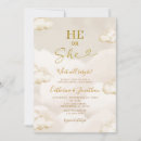 Search for gold gender reveal invitations He or she