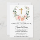 Search for floral first communion invitations Girl