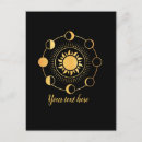Search for moon phases postcards Black