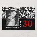 Search for red zebra birthday invitations Black