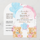 Search for bearly wait gender reveal invitations Watercolor