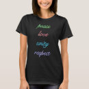 Search for peace love unity respect tshirts Plur