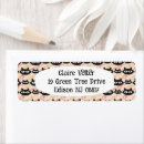 Search for orange cat return address labels Black