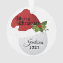 Search for santa golf christmas tree decorations Golfer
